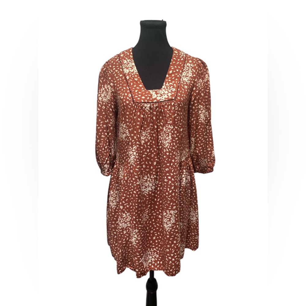Knox Rose Terracotta Floral Dress GUC S